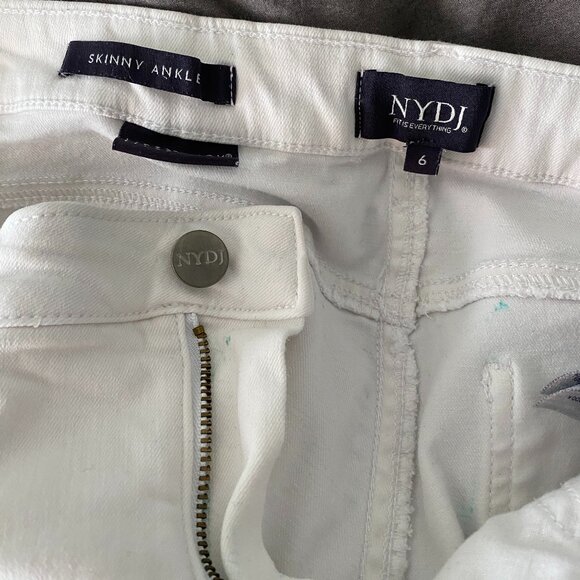 NYDJ Skinny Ankle Jeans White Sz 6 - Picture 3 of 3